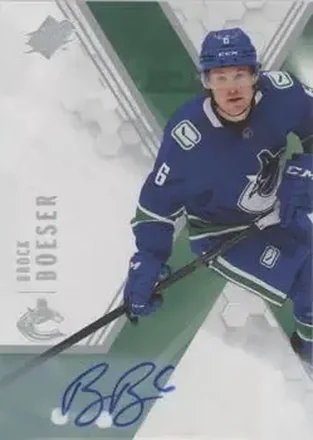 2021-22 SPx - Autographs #51 - Brock Boeser - Vancouver Canucks