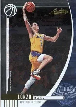 2019-20 Panini Absolute Memorabilia #55 - Lonzo Ball - New Orleans Pelicans