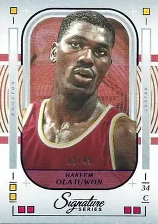 2025-26 Panini Signature Series - Blue #96 - Hakeem Olajuwon - Houston Rockets