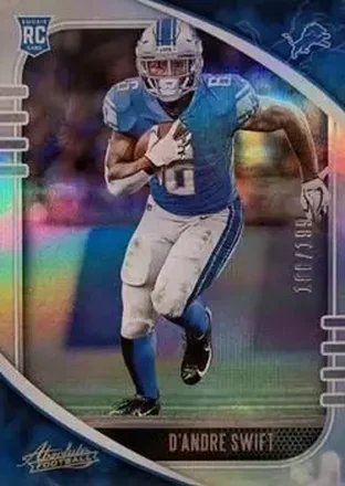 2020 Panini Absolute #124 - D’Andre Swift - Detroit Lions