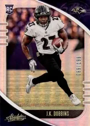 2020 Panini Absolute #141 - J.K. Dobbins - Baltimore Ravens