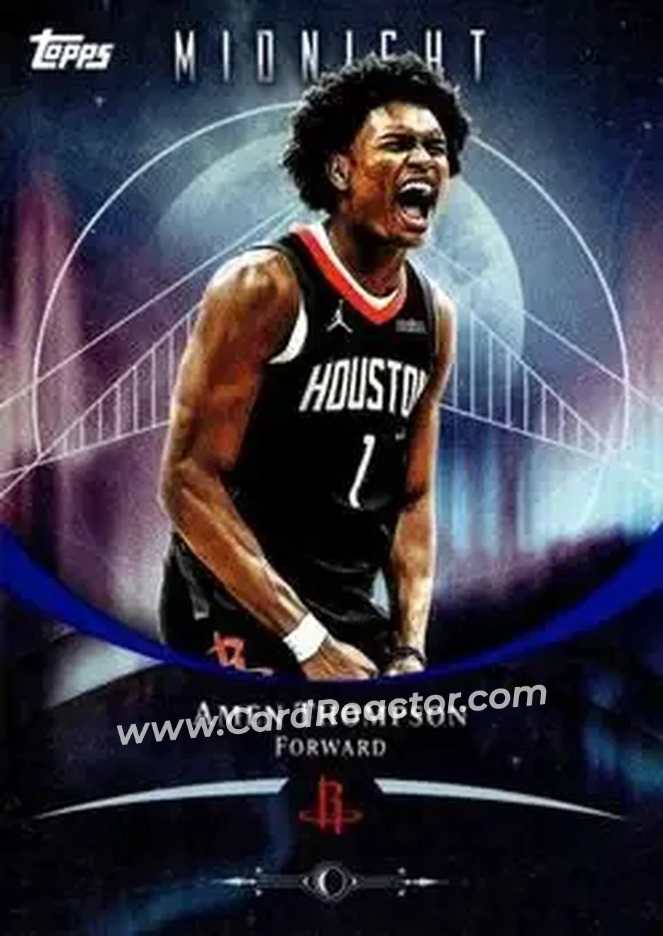 2025-26 Topps Midnight #46 - Amen Thompson - Houston Rockets - Front 2025-26 Topps Midnight #46 - Amen Thompson - Houston Rockets - Front
