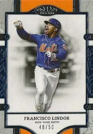 2024 Topps Tier One - Blue Foil #52 - Francisco Lindor - New York Mets