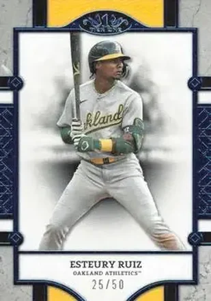 2024 Topps Tier One - Blue Foil #55 - Esteury Ruiz - Oakland Athletics