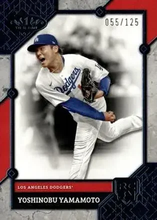 2024 Topps Tier One - Blue Foil #71 - Yoshinobu Yamamoto - Los Angeles Dodgers