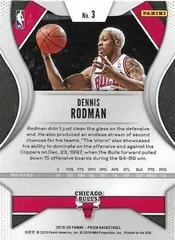 Back of Dennis Rodman