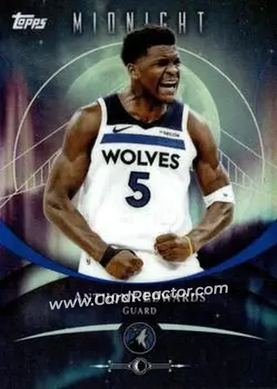 2025-26 Topps Midnight #58 - Anthony Edwards - Minnesota Timberwolves - Front 2025-26 Topps Midnight #58 - Anthony Edwards - Minnesota Timberwolves - Front