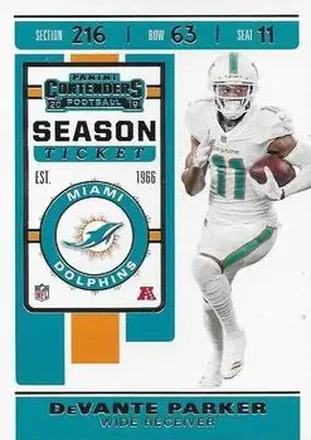 2019 Panini Contenders #8 - DeVante Parker - Miami Dolphins