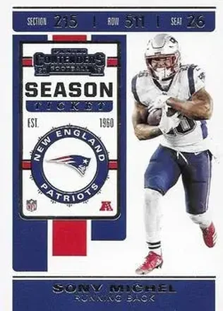 2019 Panini Contenders #10 - Sony Michel - New England Patriots