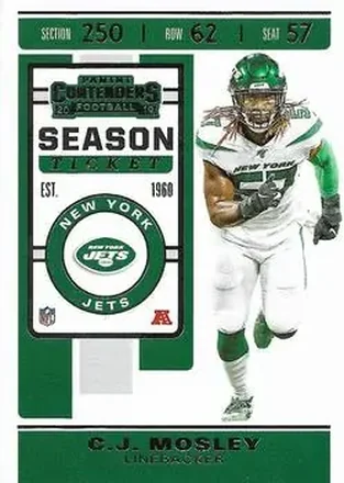 2019 Panini Contenders #14 - C.J. Mosley - New York Jets