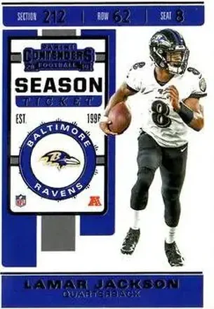 2019 Panini Contenders #15 - Lamar Jackson - Baltimore Ravens