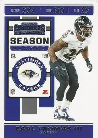 2019 Panini Contenders #16 - Earl Thomas III - Baltimore Ravens