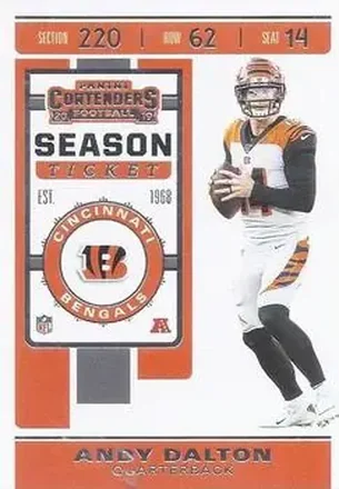 2019 Panini Contenders #24 - Andy Dalton - Cincinnati Bengals