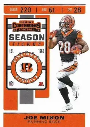 2019 Panini Contenders #25 - Joe Mixon - Cincinnati Bengals