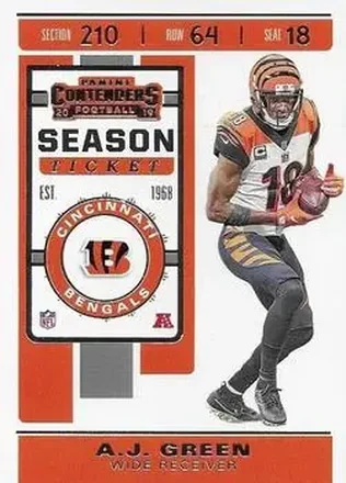 2019 Panini Contenders #26 - A.J. Green - Cincinnati Bengals