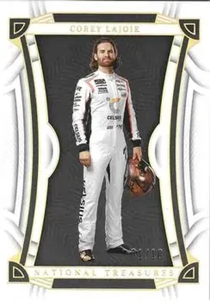 2023 Panini National Treasures - Holo Gold #28 - Corey LaJoie - Spire Motorsports