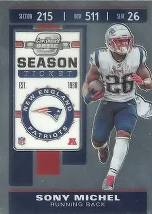 2019 Panini Contenders Optic #9 - Sony Michel - New England Patriots