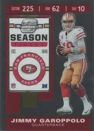 2019 Panini Contenders Optic #79 - Jimmy Garoppolo - San Francisco 49ers