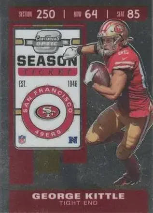 2019 Panini Contenders Optic #80 - George Kittle - San Francisco 49ers