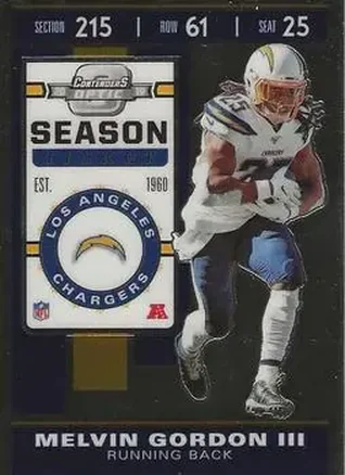 2019 Panini Contenders Optic #90 - Melvin Gordon III - Los Angeles Chargers
