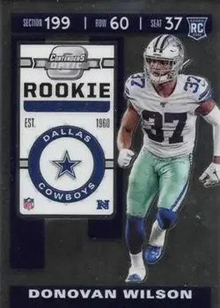 2019 Panini Contenders Optic #93 - Donovan Wilson - Dallas Cowboys