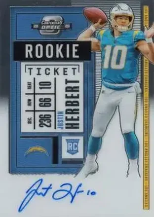 2020 Panini Contenders Optic #104 - Justin Herbert - Los Angeles Chargers