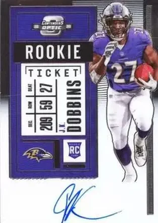 2020 Panini Contenders Optic #123 - J.K. Dobbins - Baltimore Ravens