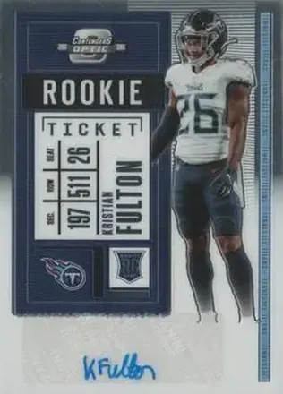 2020 Panini Contenders Optic #155 - Kristian Fulton - Tennessee Titans