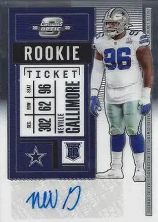 2020 Panini Contenders Optic #168 - Neville Gallimore - Dallas Cowboys