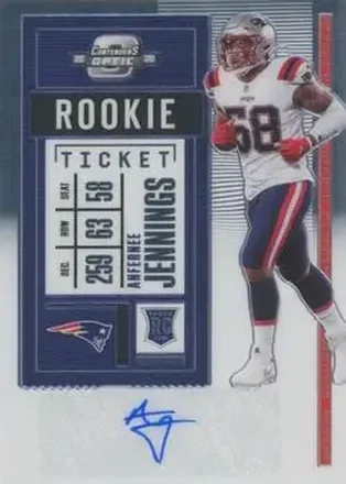 2020 Panini Contenders Optic #178 - Anfernee Jennings - New England Patriots