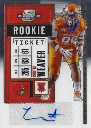 2020 Panini Contenders Optic #185 - Curtis Weaver - Cleveland Browns