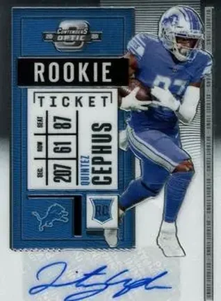 2020 Panini Contenders Optic #189 - Quintez Cephus - Detroit Lions