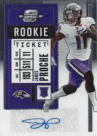 2020 Panini Contenders Optic #195 - James Proche - Baltimore Ravens