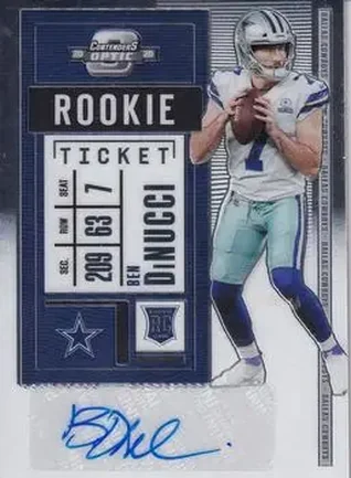 2020 Panini Contenders Optic #199 - Ben DiNucci - Dallas Cowboys
