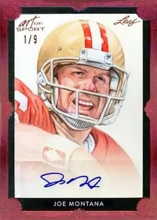 2021 Leaf Art of Sport - Red #BA-JM1 - Joe Montana