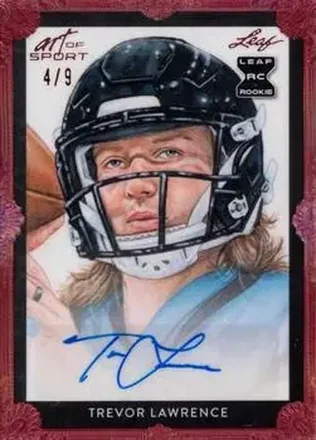 2021 Leaf Art of Sport - Red #BA-TL1 - Trevor Lawrence