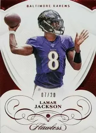 2019 Panini Flawless #6 - Lamar Jackson - Baltimore Ravens
