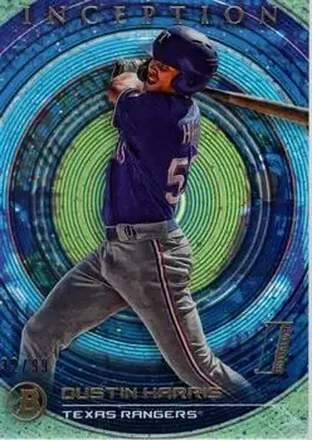 2022 Bowman Inception - Blue Foil #97 - Dustin Harris - Texas Rangers