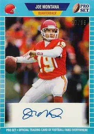 2021 Pro Set Sports - Light Blue #PSA-JM2 - Joe Montana - Kansas City Chiefs