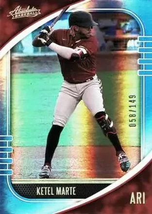 2021 Panini Absolute - Spectrum Blue #43 - Ketel Marte - Arizona Diamondbacks