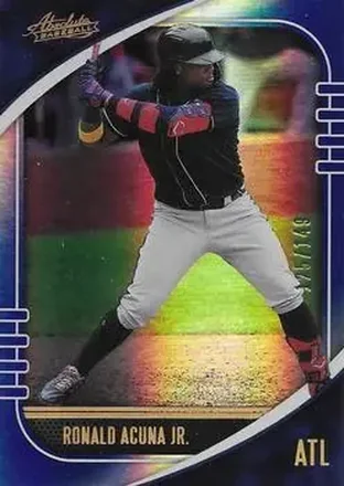2021 Panini Absolute - Spectrum Blue #96 - Ronald Acuña Jr. - Atlanta Braves