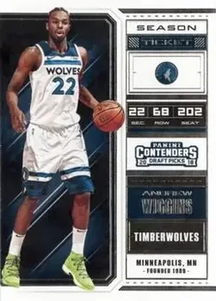 2018 Panini Contenders Draft Picks #1 - Andrew Wiggins - Minnesota Timberwolves