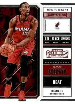 2018 Panini Contenders Draft Picks #3 - Bam Adebayo - Miami Heat