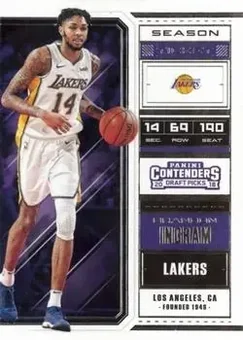 2018 Panini Contenders Draft Picks #5b - Brandon Ingram - Los Angeles Lakers
