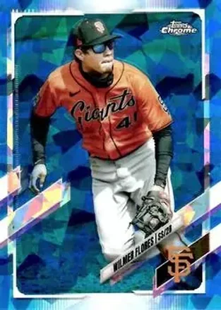 2021 Topps Chrome Sapphire Edition #191 - Wilmer Flores - San Francisco Giants