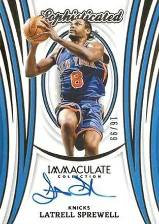 2023-24 Panini Immaculate Collection - Sophisticated Signatures #SSS-LSN - Latrell Sprewell - New York Knicks