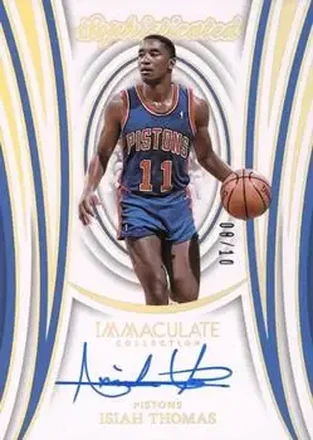 2023-24 Panini Immaculate Collection - Sophisticated Signatures Gold #SSS-ITD - Isiah Thomas - Detroit Pistons