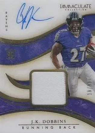 2020 Panini Immaculate Collection #109 - J.K. Dobbins - Baltimore Ravens