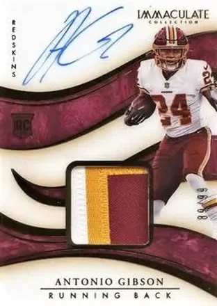 2020 Panini Immaculate Collection #129 - Antonio Gibson - Washington Redskins