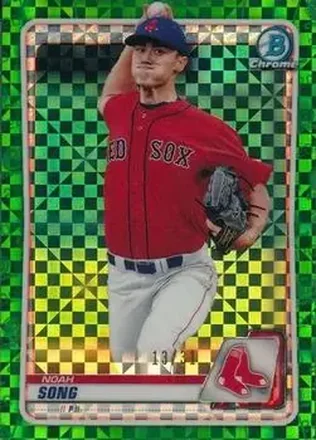 2020 Bowman Chrome X - Prospects Green X-Fractor #BCP-161 - Noah Song - Boston Red Sox